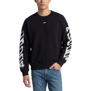 Off-White™ Mens  Virgil Spray Arrow Crewneck Sweatshirt, Black